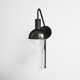 Luke Single Light Steel Dimmable Plug-in Armed Sconce