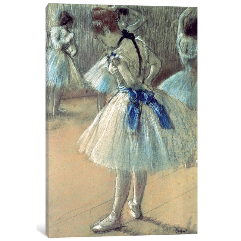 « dancer » par edgar degas, reproduction d’art sur toile, H 26 po x l 18 po x P 1,5 po, Toile tendue, Pas de tapis
