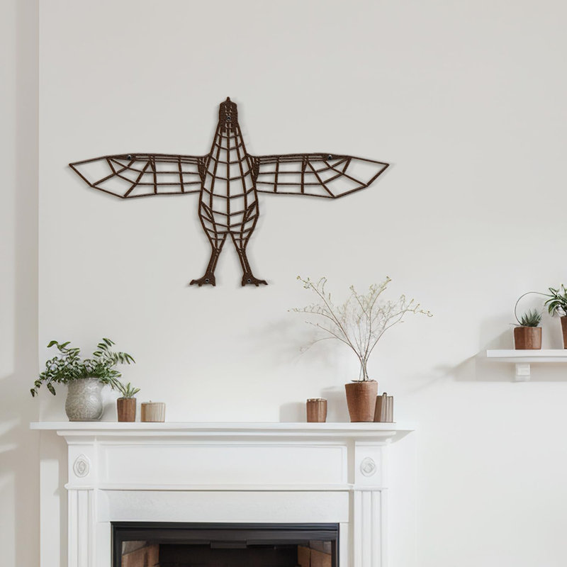 Décoration murale en métal, Bronze, H 20 po x l 30 po x P 0,05 po