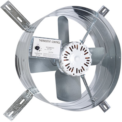 iLIVING ILG8G14-12T Ventilateur de grenier automatique à fixation sur pignon avec thermostat réglable, 3,10 ampères, 1220 pi³ / min, 1 vitesse
