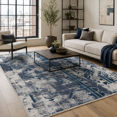 Geometric Cotton and Chenille Flatweave Area Rug