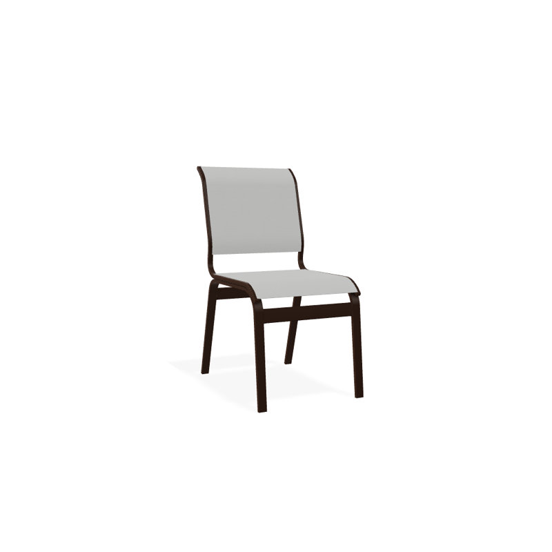 Chaise d'appoint de salle à manger Hiraku, Blanc 6D Sunbrella®, Kona texturé