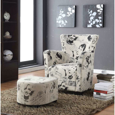 Fauteuil club avec repose-pieds 29 po Brunwood