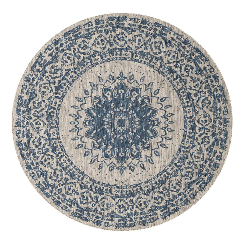 Ornate Lamotte Indoor/Outdoor Area Rug, Round 13'1"
