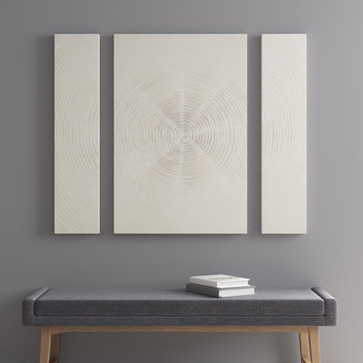 «Silver Sand», ensemble d'art mural sur toile 3 pièces