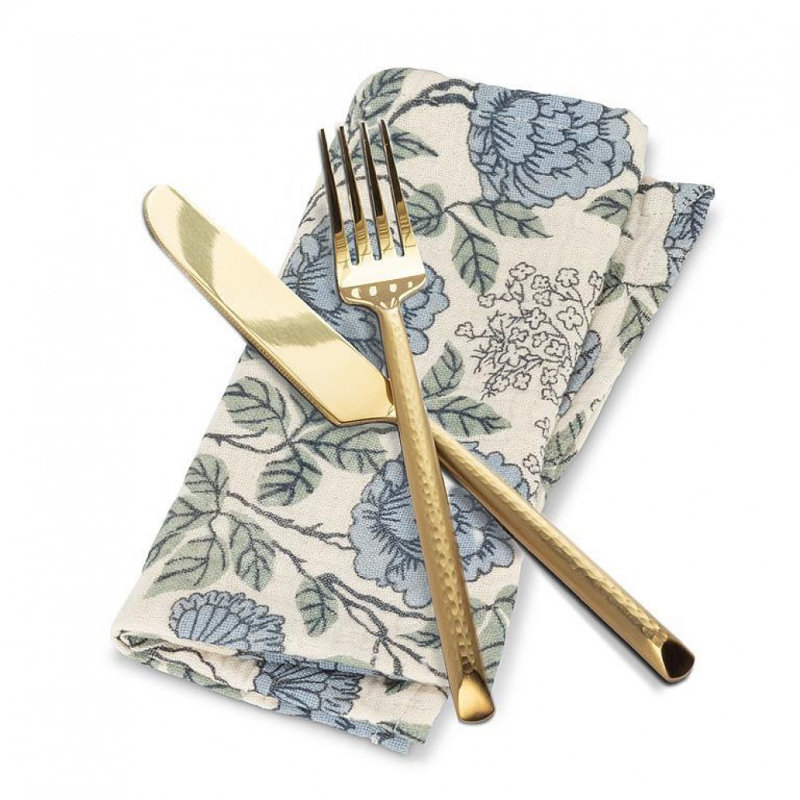 Serviette florale en coton