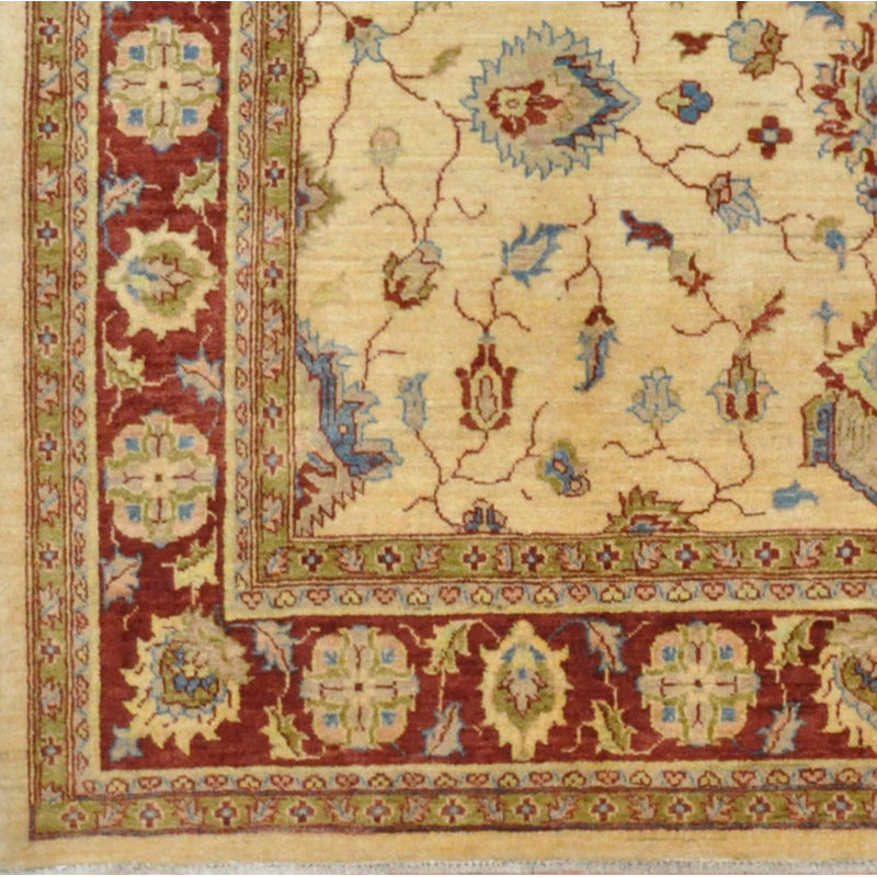 Tapis oriental rouge / jaune en laine noué à la main Everlove