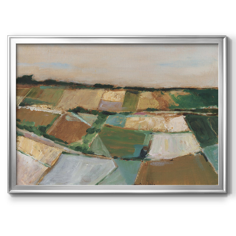 «Pastel Fields I», reproduction d'art sur toile, H 30 po x l 44 po x P 1,5 po, Argent