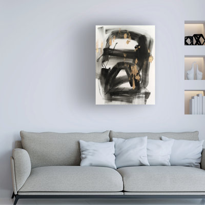 Art mural sur toile tendue - "Ink Shadow II" de June Erica Vess pour décoration de salon, de chambre à coucher ou de bureau - 14 x 19