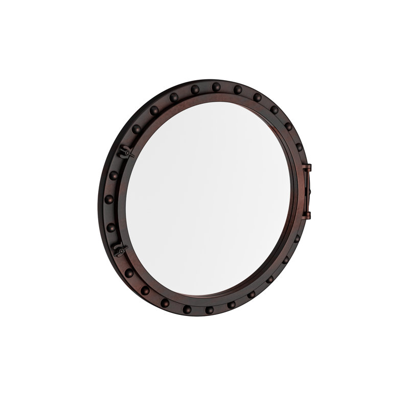 Grand miroir mural hublot nautique