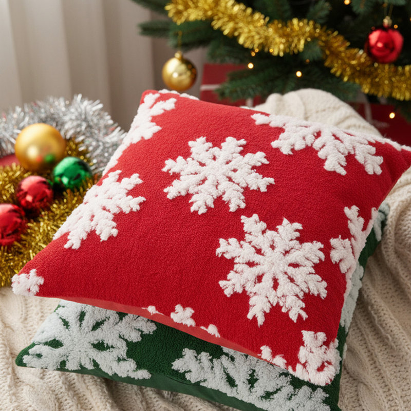 Abstract Red + Green Backrest Cushion