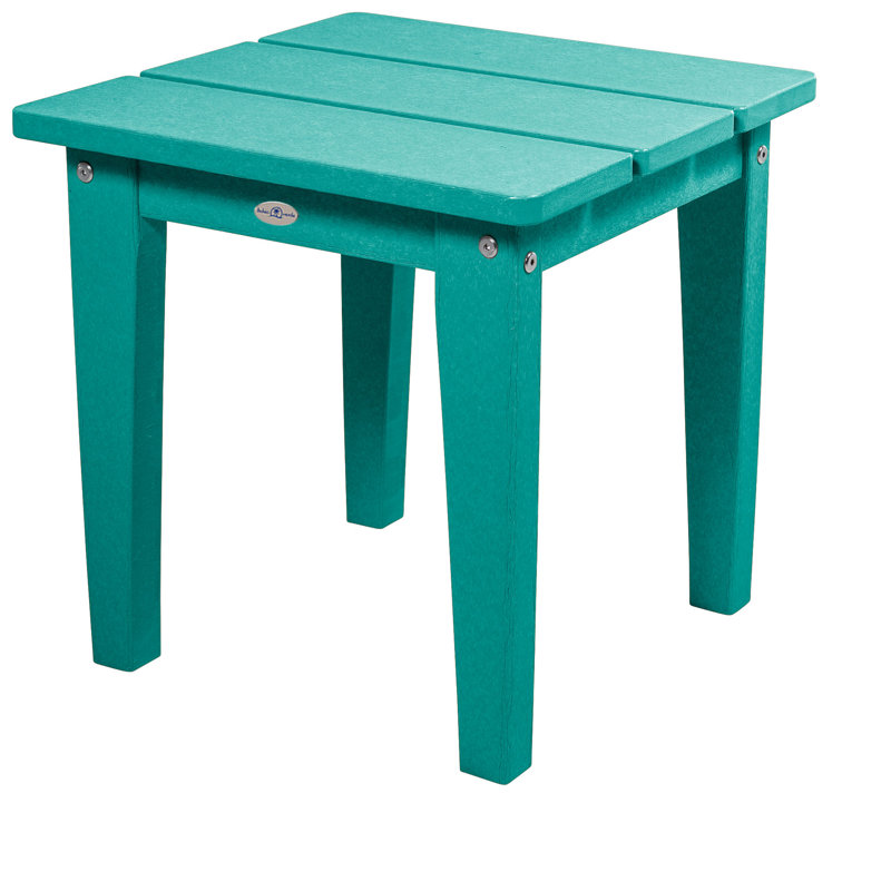 Middendorf Adirondack Outdoor Patio Table, Seaglass Blue, 17" H x 17" W x 17" D