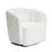 Modern Ivory Boucle Accent Chair with Swivel Barrel Design for Living Room Seating