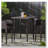 32" SQUARE WICKER BAR TABLE