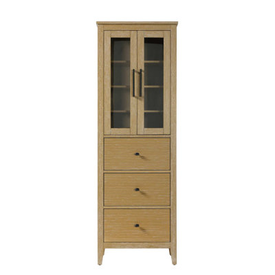 Armoire de rangement pour salle de bain 24 pouces en chêne lin
