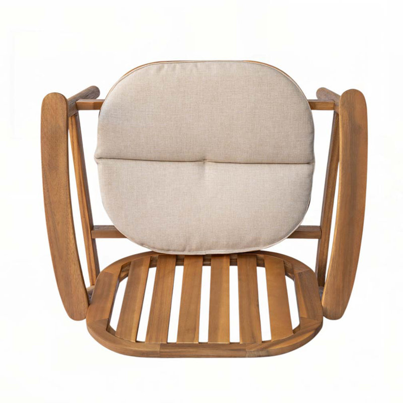 Fauteuil de patio extérieur en bois d'acacia