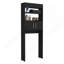 Au-dessus de l'armoire de toilette, double porte, deux tablettes - noir