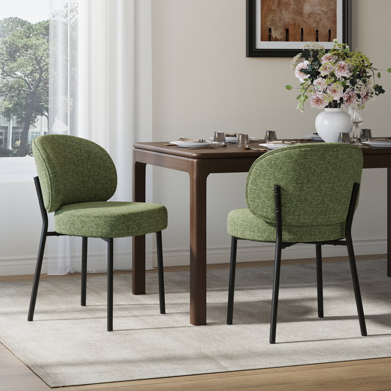 Chaise rembourrée avec assise rembourrée épaisse, Vert