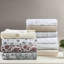 100% flanelle de coton 4 pièces pour grand lit à motif floral rouille taille luxueuse pour matelas jusqu'à 18 po de hauteur Élastique brossé doux pré-rétréci confort avec draps plats 2 taies d'oreiller faciles à utiliser