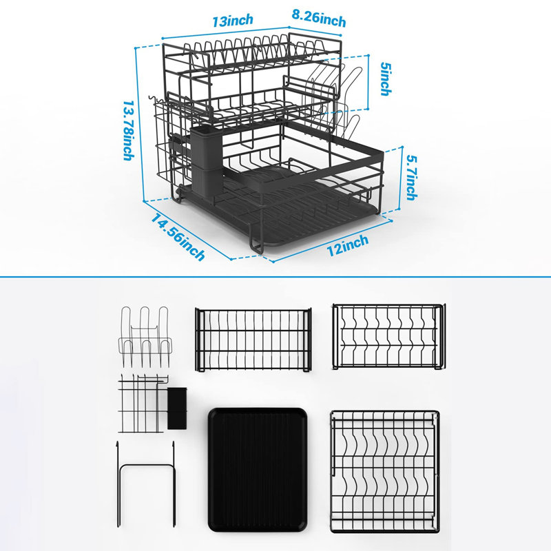 Adjustable Stainless Steel Dish Rack
