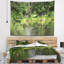 Tapisserie de banc et arbres de paysage-28488992
