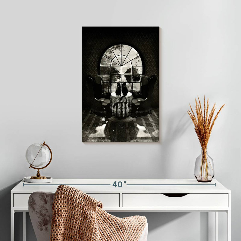 Crâne de chambre BW, H 24 po x l 16 po