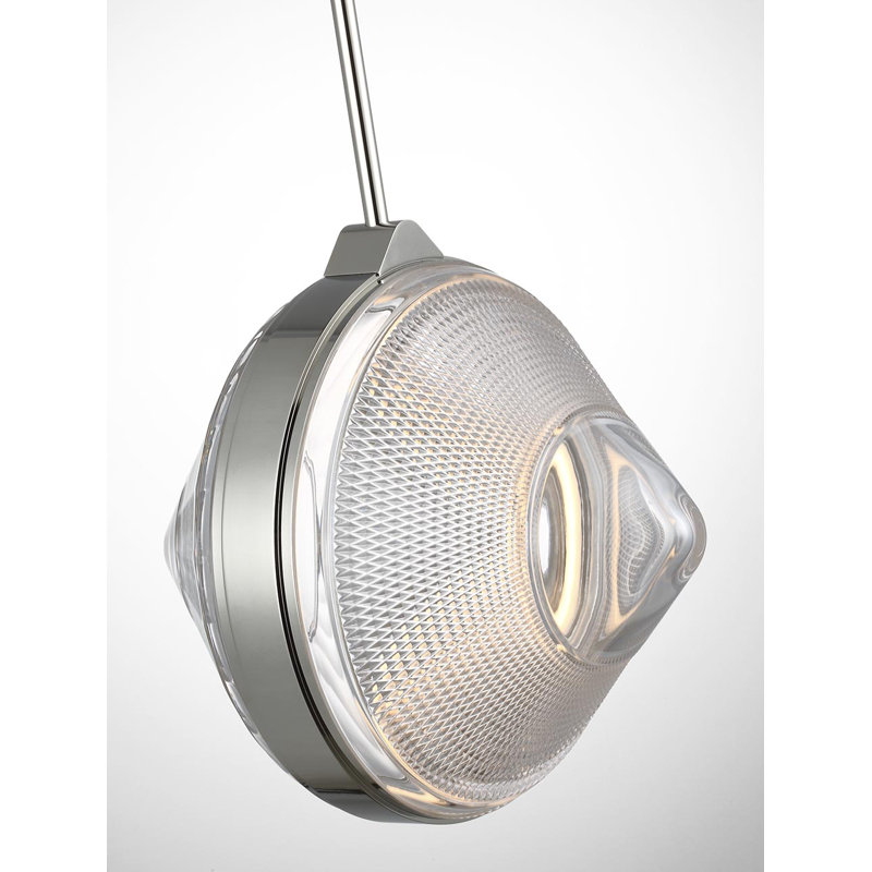 Copper Coast 1 - Light LED Pendant, Polished Nickel