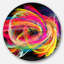 Horloge murale moderne colorée et épaisse en noir-34157457-57905832
