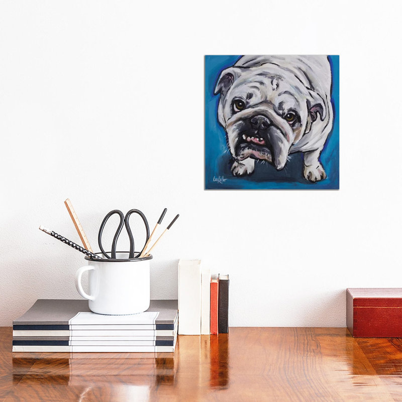English Bull - Skid by Hippie Hound Studios - Wrapped Canvas Print, 30.48 cm H x 30.48 cm W