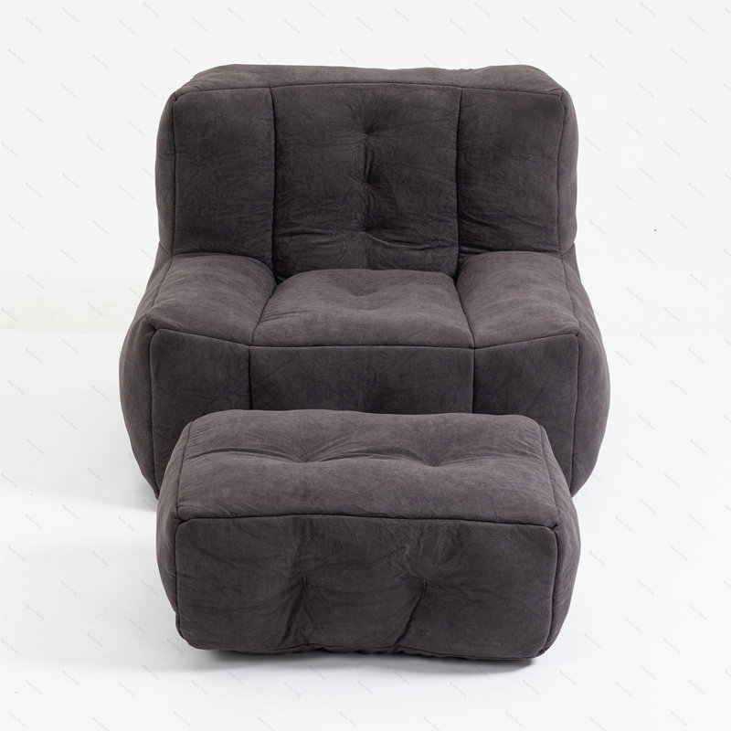 38.58“Comfortable Lazy Sofa Bean Bag Chairs, Black