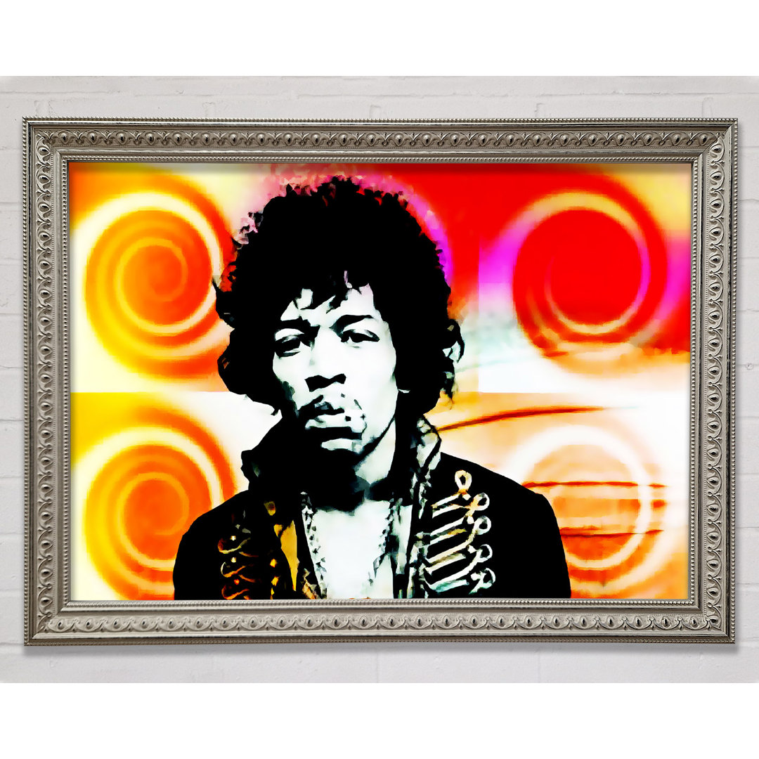 Jimi Hendrix Swirls - Druck