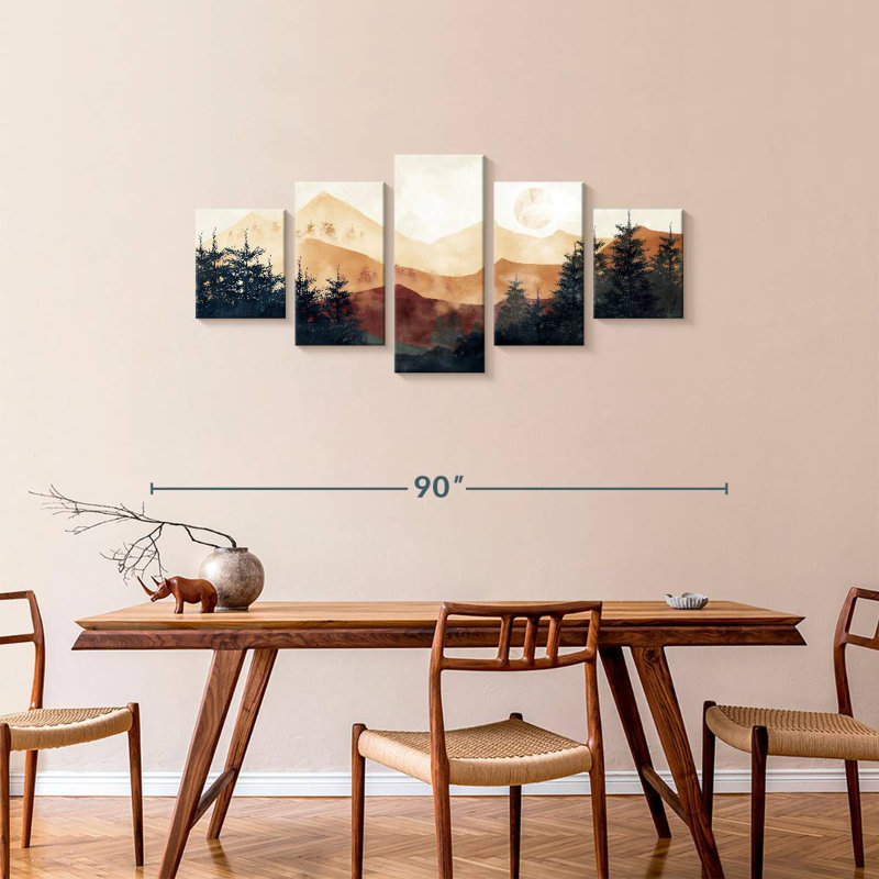  «Sierras», paysage abstrait, H 34 po x l 74 po
