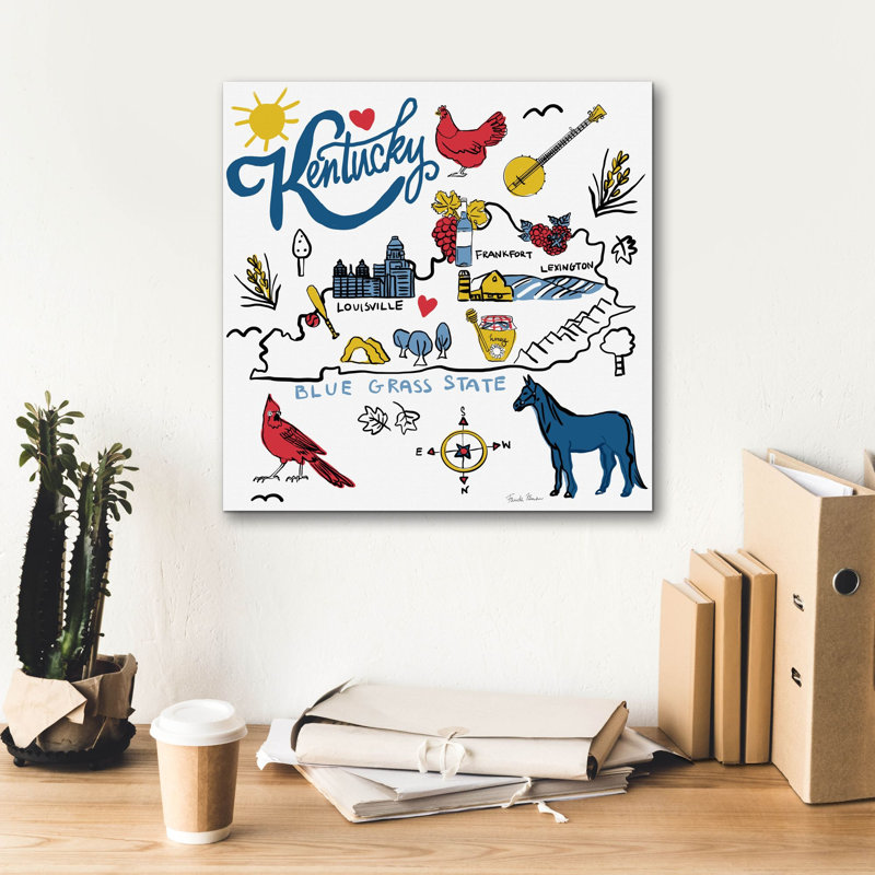  'Kentucky' by Farida Zaman Canvas Wall Art, 18" x 18", 18" H x 18" W