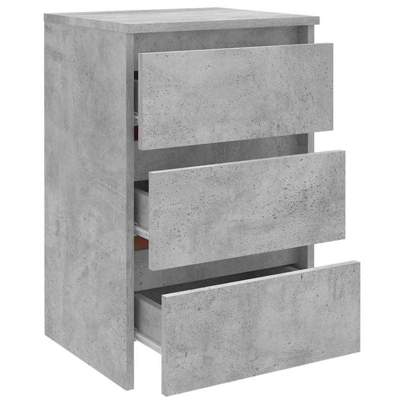 Cowlic Bed Cabinet 40x35x62.5 cm Engineered Wood, Concrete Grey, 1