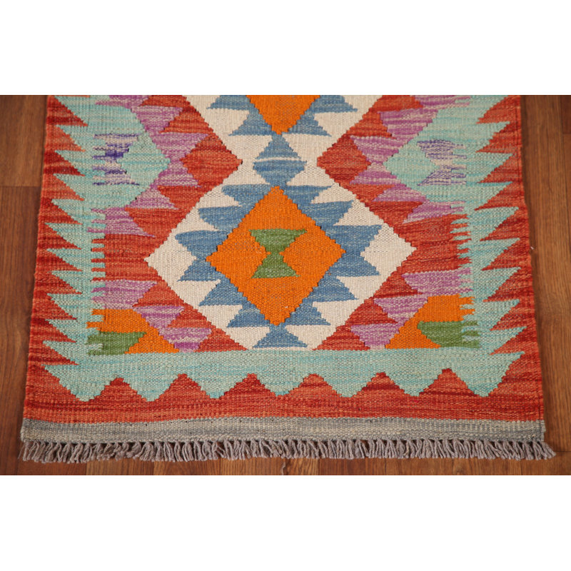 Tapis de couloir géométrique Kilim