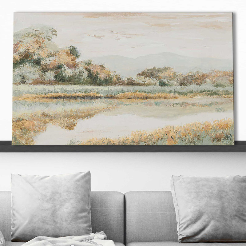 Rio Lindo par Patricia Pinto - Peinture, Toile tendue, H 36 po x l 60 po x P 1,5 po