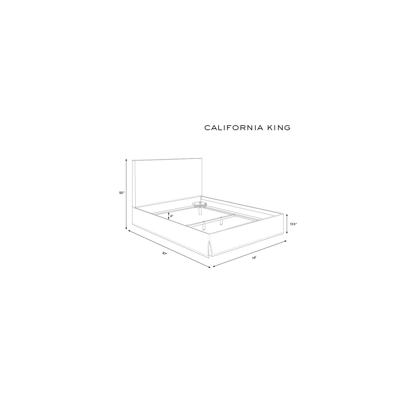 Verona Upholstered Slipcover Bed, Zuma White Textured Linen, California King