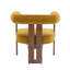 Chaise d'appoint moderne rembourrée avec accoudoirs ronds