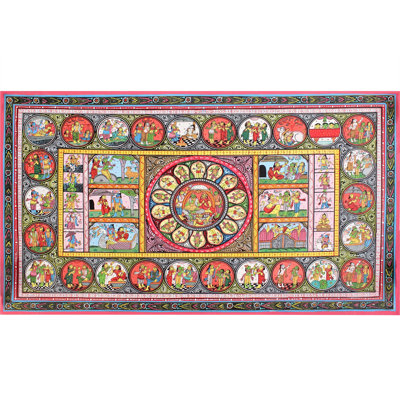 Lord Rama With Goddess Sita | Odisha Painting | Paata Painting On Canvas