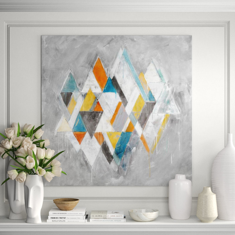 Ups And Downs II Painting by Elena Carlie, 40" H x 40" W x 1.5" D, Outdoor