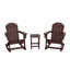 Chaise Adirondack à bascule en plastique avec table Vinnie-985718994