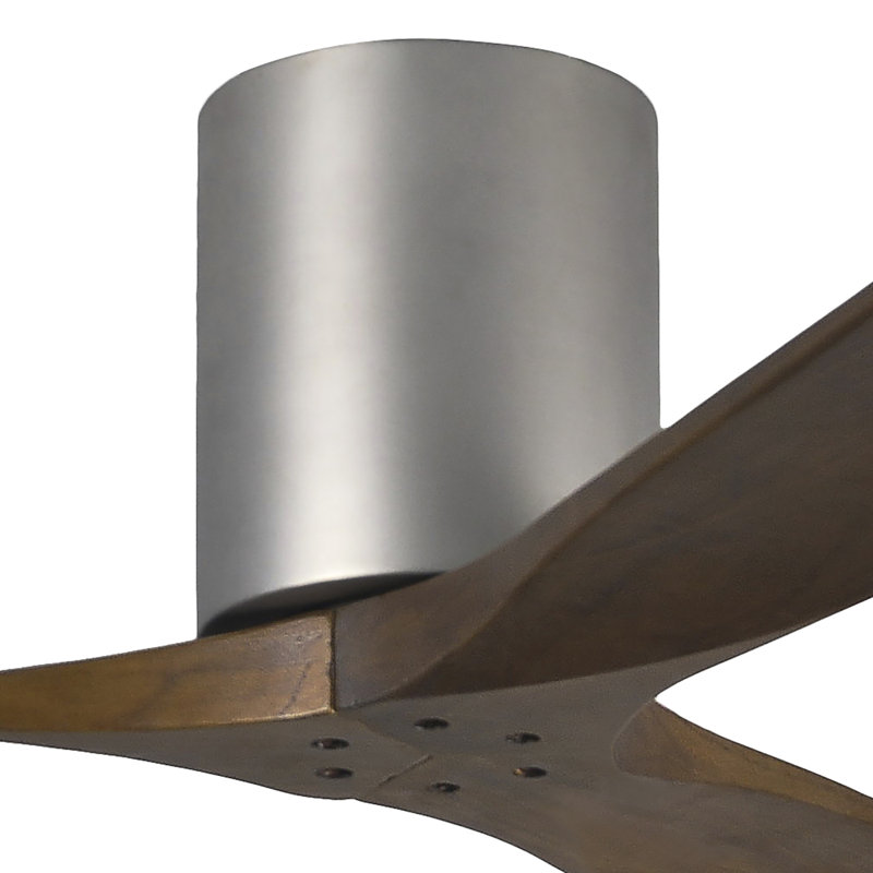 Irene Ceiling Fan, 52", Walnut Tone, Brushed Nickel