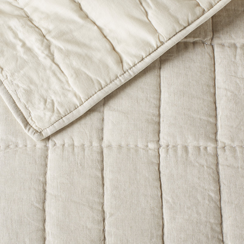Fielder Natural/White Single Quilt, King Quilt, Natural