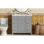 Meuble-lavabo sophistiqué gris de 36 po - Compact, polyvalent et durable