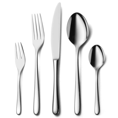 Polished 18/10 stainless steel, cutlery set for 6 people, 30 piece cutlery set, glossy, dishwasher safe