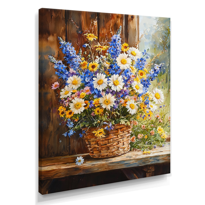 Joyce - Floral Wall Art, H 32 po x l 16 po, Toile tendue, Ne s’applique pas