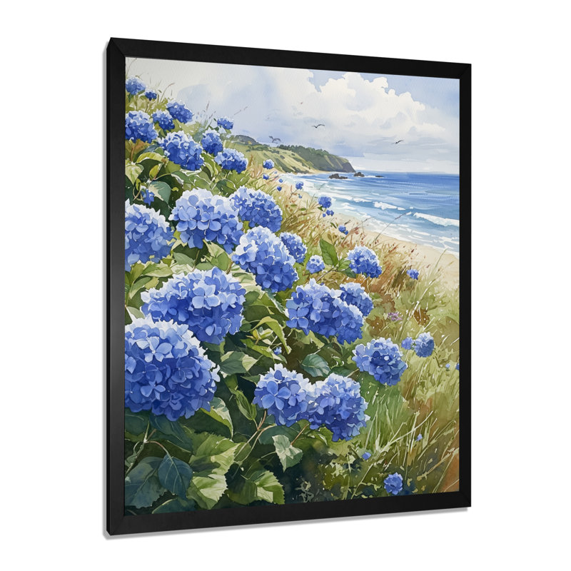 Ayaah - Floral Wall Art Prints, H 40 po x l 30 po, Reproduction encadrée d'une seule photo, Noir, noir, noir, noir