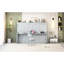 Grand lit mural gris avec charnières de bureau et rangement hydrauliques, peu encombrant pour les petits appartements, structure, option de rangement pour matelas, capacité de levage de 10 pouces compatible, espaces, 600 lb-126195927-126195924