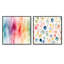 Daandre - Ensemble de 2 collages carrés abstraits-101847174-101847175