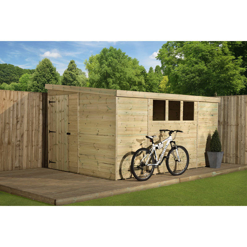 Shiplap Pent Wooden Shed, 6ft. W x 14ft. D